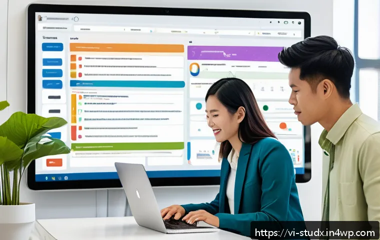 진도 추적을 위한 데이터 수집 기법 - A modern office scene showing a diverse team of Vietnamese professionals collaborating around a larg...